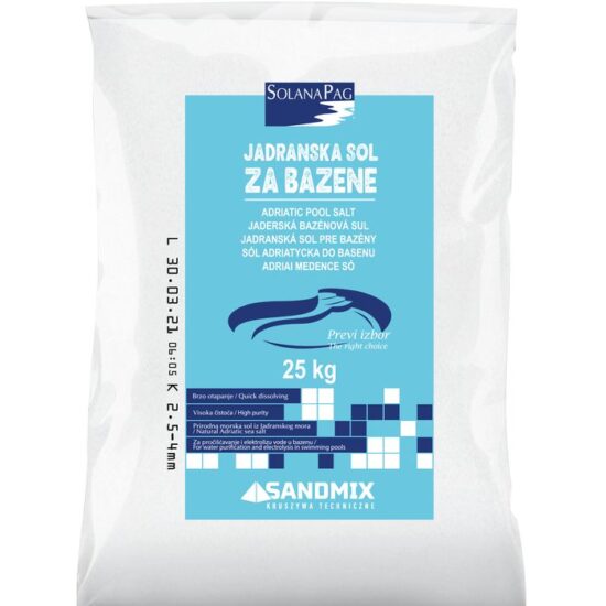 Sól do basenu o frakcji od 2,5 do 4,0 mm, worek foliowy 25kg